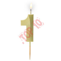 64-31 Cyferka "1" złota satyna