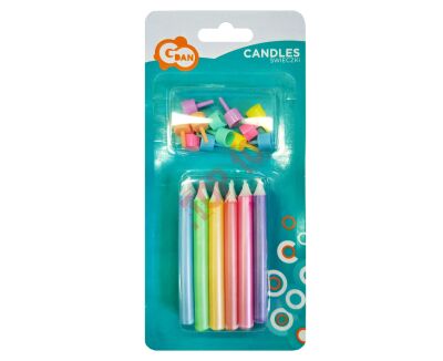 SF-SKJP ŚWIECZKI KOLOROWE JUMBO, PERŁOWY MIX, 12/12 - 2