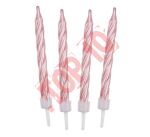 SW-SSPR ŚWIECZKI URODZINOWE SPIRALNE 12/12  RÓŻOWE