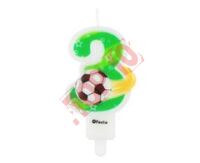 PF-SCP3 ŚWIECZKA CYFERKA "3" Z PIŁKĄ