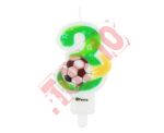 PF-SCP3 ŚWIECZKA CYFERKA "3" Z PIŁKĄ