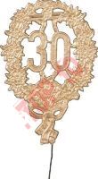 44-10 DEKORACJA URODZINOWA "30" ZŁOTA 8x12