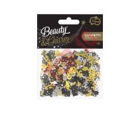 WM-KMMX KONFETTI FOLIOWE, CYFERKA "18" MIX CZARNO-SREBRNO-ZŁOTY