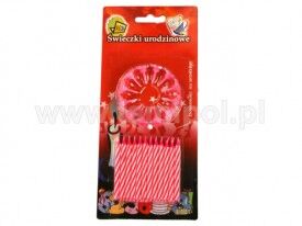 61-04 ŚWIECZKI URODZINOWE 24/12 RÓŻOWE  - 2