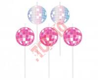 PF-SDIS ŚWIECZKI PIKERY DISCO, 2 cm, 5 szt