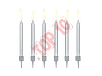 SCP-10-018ME ŚWIECZKI URODZINOWE SREBRNE 6/6