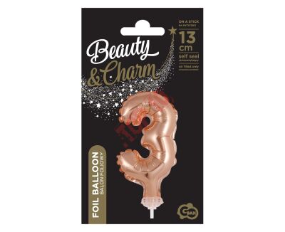 BC-5RZ3 BALON FOLIOWY RÓŻOWO-ZŁOTY 