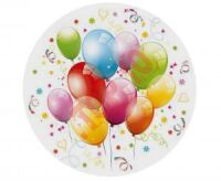 TD01_OG_010001 TALERZYKI PAPIEROWE BALONY URODZINOWE, 18cm, 8 szt.