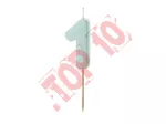 SCU10-1-001J Świeczka urodzinowa Cyferka 1, jasny niebieski, 5.5 cm