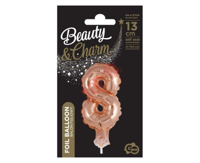 BC-5RZ8 BALON FOLIOWY RÓŻOWO-ZŁOTY 