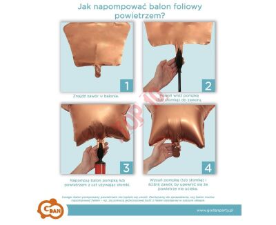 BC-5RZ8 BALON FOLIOWY RÓŻOWO-ZŁOTY 