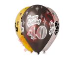 GMS110/P456 BALONY PREMIUM "HAPPY BIRTHDAY 40" METALICZNE 12"/6 SZT. 