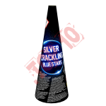 JF90 - SILVER CRACKLING BLUE STARS 1 SZTUKA