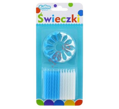 PF-SUKN4 ŚWIECZKI 24/12 KOLEKCJA NIEBIESKA, WZÓR NR 4   - 2
