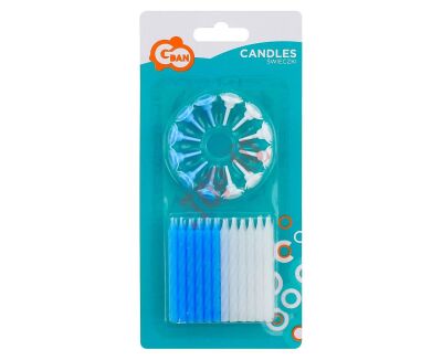 PF-SUKN4 ŚWIECZKI 24/12 KOLEKCJA NIEBIESKA, WZÓR NR 4   - 3