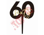 PF-TO60 Topper na tort 60. urodziny „sixty”