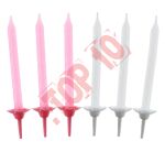 PF-SUKR4 ŚWIECZKI 24/12 KOLEKCJA RÓŻOWA, WZÓR NR 4  