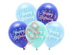 ECO26P-201-001-5 Balony Eco 26 cm, Happy Birthday, niebieski