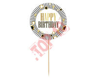 RV-DTPB DEKORACJA NA TORT B&G HAPPY BIRTHDAY