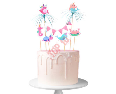 QT-DTPS DEKORACJA NA TORT PODWODNY ŚWIAT, 5 ELEMENTÓW - 2