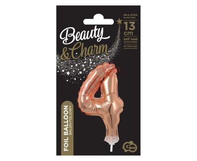 BC-5RZ4 BALON FOLIOWY RÓŻOWO-ZŁOTY 