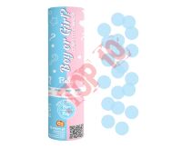 JC-KPBN15 KONFETTI PNEUMATYCZNE " BOY OR GIRL" KÓŁECZKA PAPIEROWE NIEBIESKIE, 15 cm