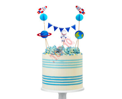 QT-DTKO DEKORACJA NA TORT KOSMOS, 4 ELEMENTY - 2