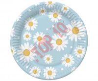 PM-TNST TALERZYKI PAPIEROWE NIEBIESKIE STOKROTKI, 18cm, 6 szt.