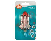 SF-SWRM ŚWIECZKA "RAKIETA KOSMICZNA", METALIK, 1 szt.