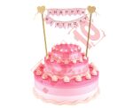 QT-DHBR TOPPER NA TORT HAPPY BIRTHDAY RÓŻOWY