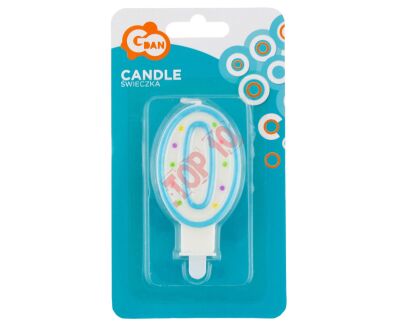 ŚWIECZKA CYFERKA Z KROPECZKAMI 